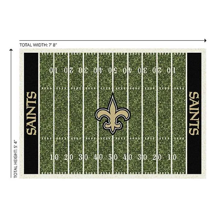 Area Rugs-Kirklands Home New Orleans Saints Home Field Area Rug, 6x8 Green