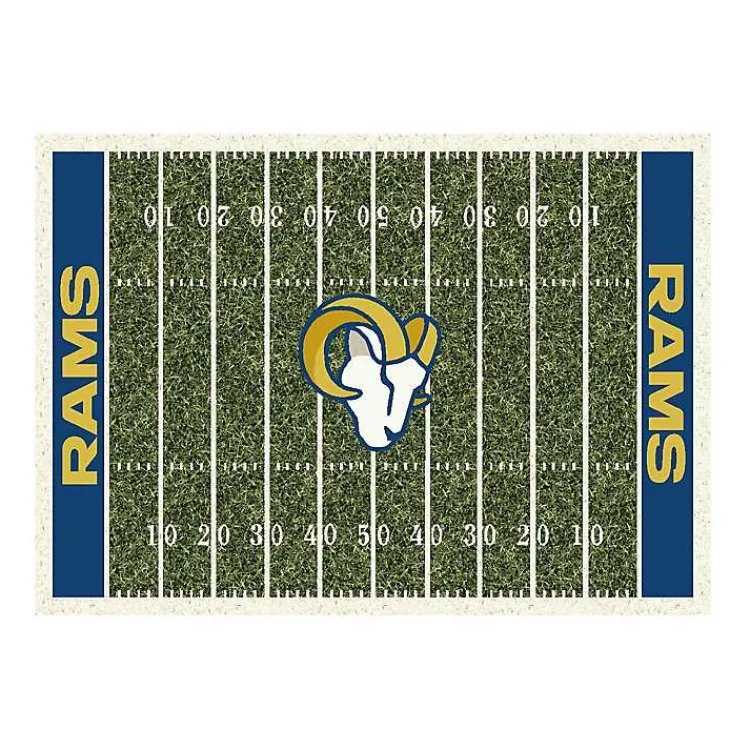 Area Rugs-Kirklands Home Los Angeles Rams Home Field Area Rug, 6x8 Green