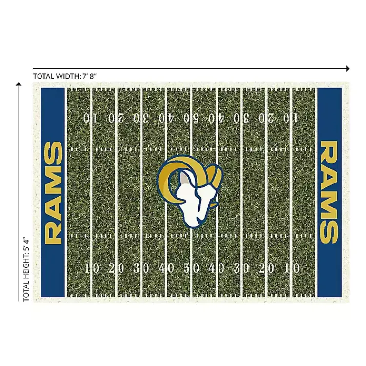 Area Rugs-Kirklands Home Los Angeles Rams Home Field Area Rug, 6x8 Green