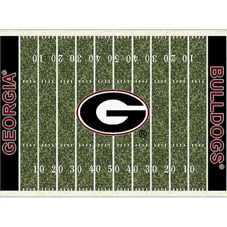 Area Rugs-Kirklands Home University of Georgia Home Field Area Rug, 6x8 Green