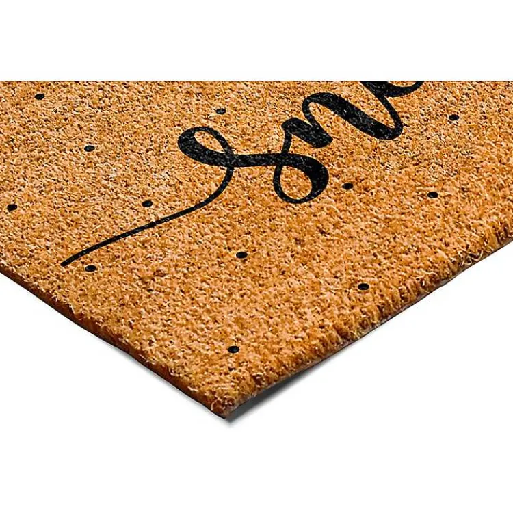 Doormats-Kirklands Home Let it Snow Polka Dot Coir Doormat