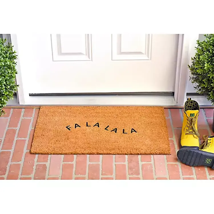 Doormats-Kirklands Home Curvy Fa La La Coir Doormat