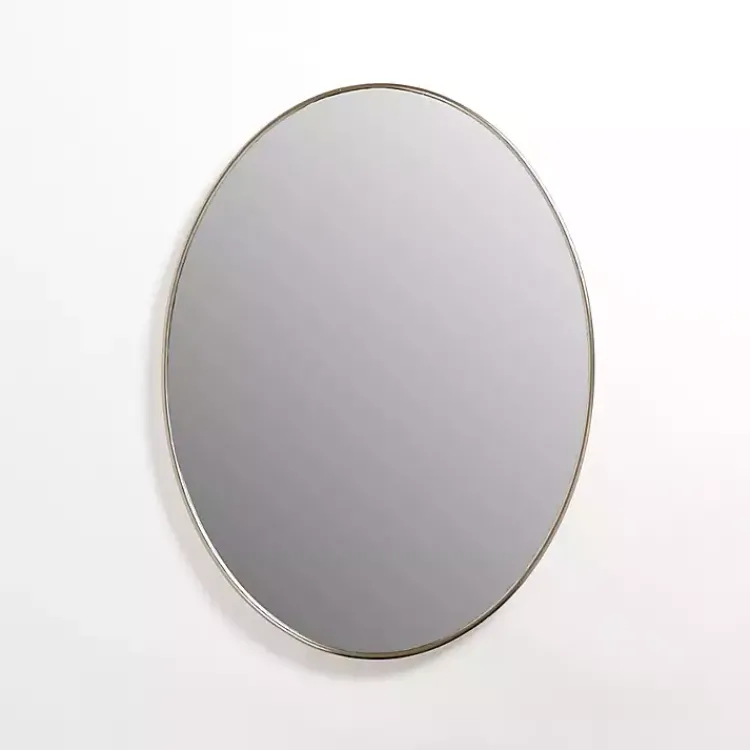 Framed Mirrors-Kirklands Home Champagne Nouveau Oval Wall Mirror