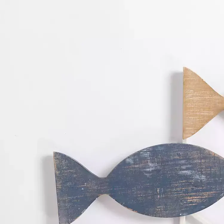 Wall Plaques-Kirklands Home School of Fish Wood and Metal Wall Plaque