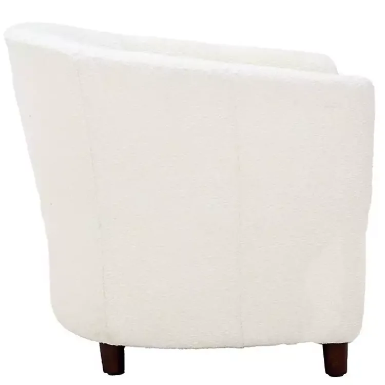 Accent Chairs-Kirklands Home Boucle Parker Club Chair Ivory