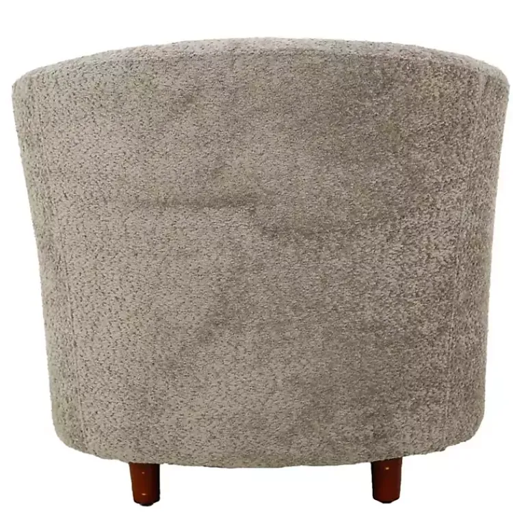 Accent Chairs-Kirklands Home Pewter Boucle Parker Club Chair Gray