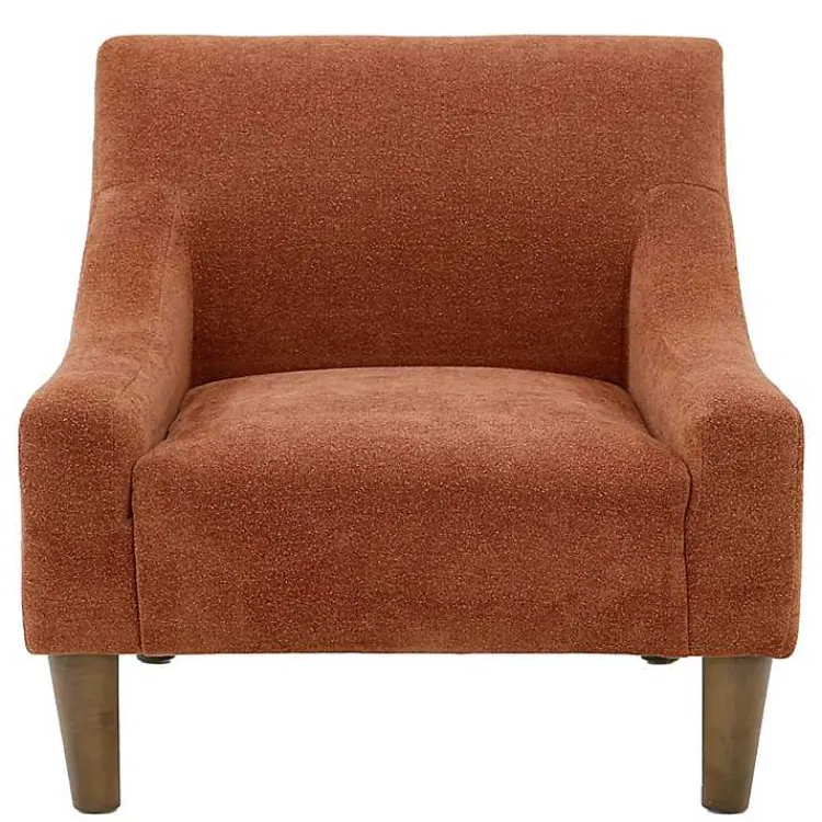 Accent Chairs-Kirklands Home Clay Upholstered Shea Accent Chair Orange