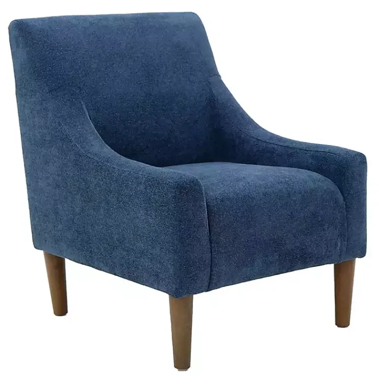 Accent Chairs-Kirklands Home Indigo Upholstered Shea Accent Chair Blue
