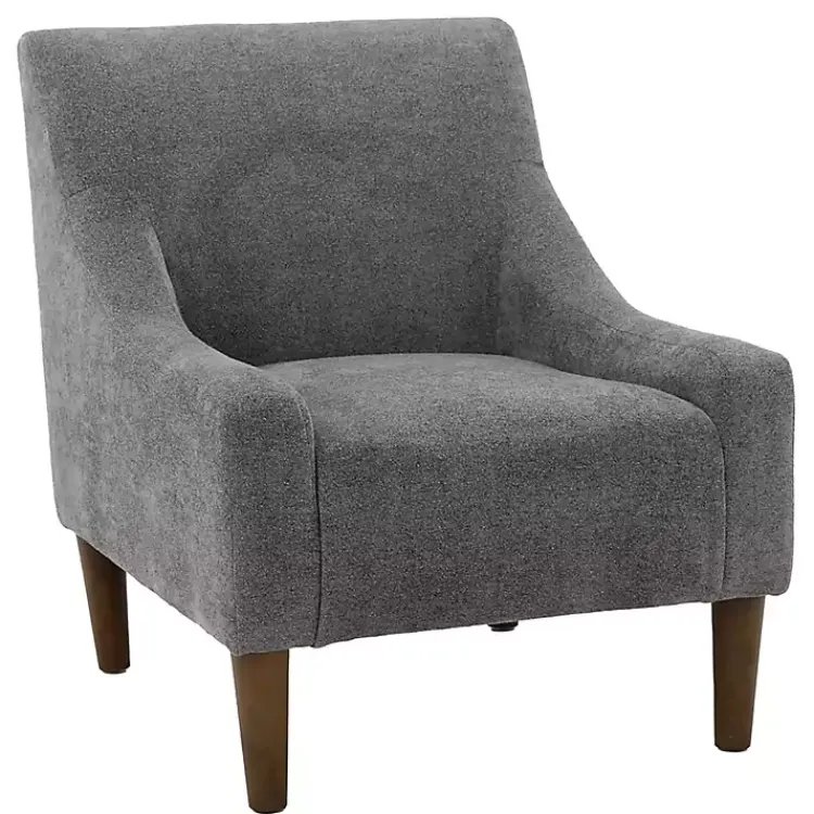 Accent Chairs-Kirklands Home Slate Upholstered Shea Accent Chair Gray