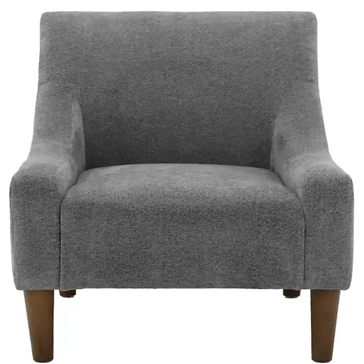Accent Chairs-Kirklands Home Slate Upholstered Shea Accent Chair Gray