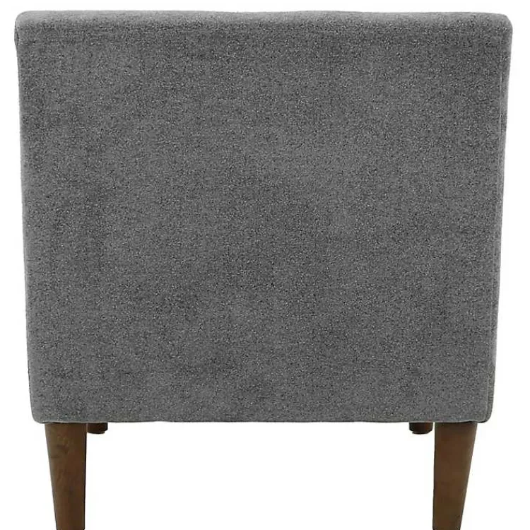 Accent Chairs-Kirklands Home Slate Upholstered Shea Accent Chair Gray