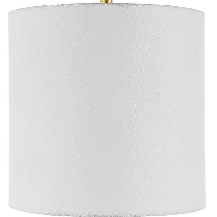 Buffet Lamps-Kirklands Home Marble and Gold Turret Buffet Lamp White