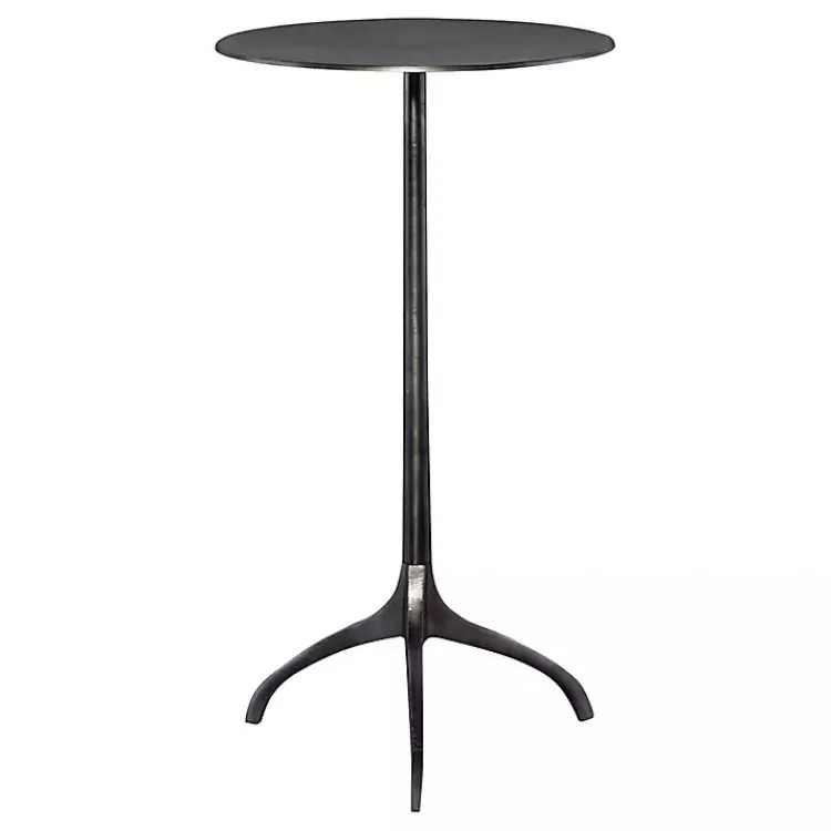 Accent & End Tables-Kirklands Home Antique Nickel Round Tripod Accent Table Gray