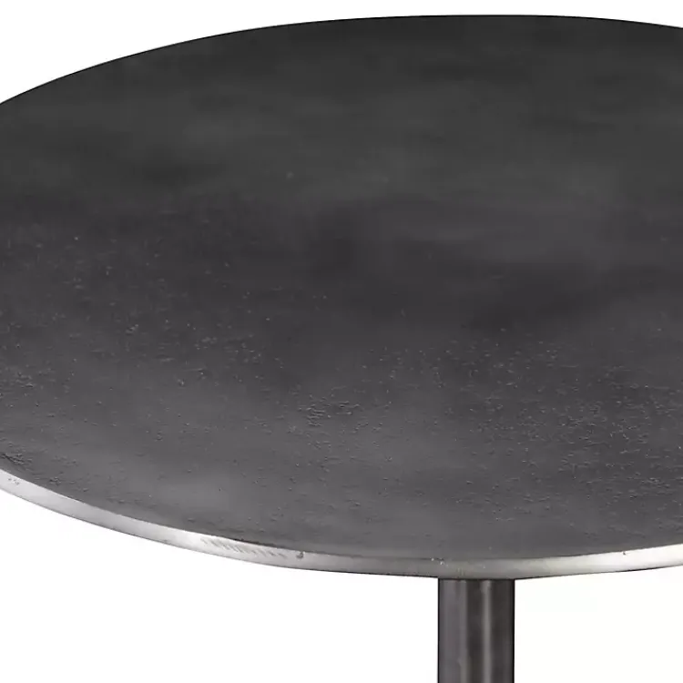 Accent & End Tables-Kirklands Home Antique Nickel Round Tripod Accent Table Gray