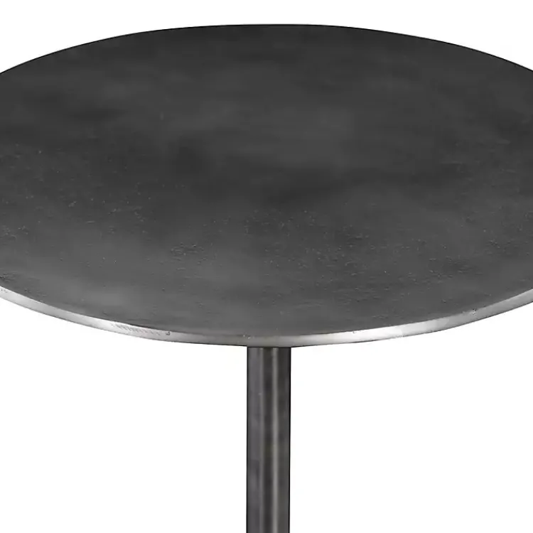Accent & End Tables-Kirklands Home Antique Nickel Round Tripod Accent Table Gray