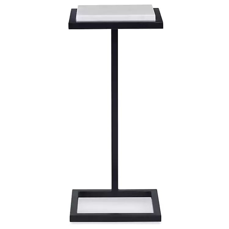 Accent & End Tables-Kirklands Home Elevated Marble Accent Table Black