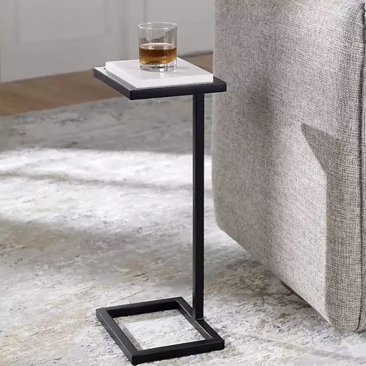Accent & End Tables-Kirklands Home Elevated Marble Accent Table Black