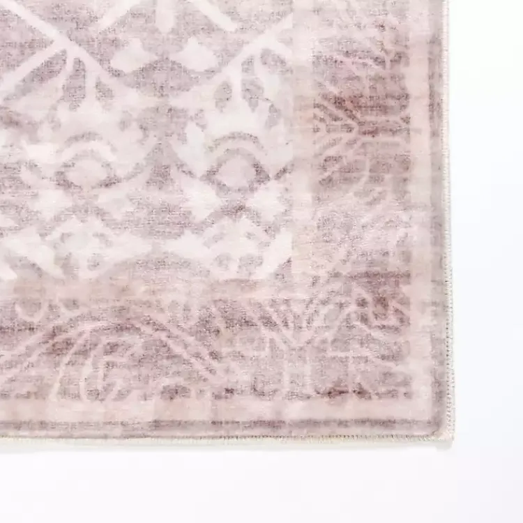 Area Rugs-Kirklands Home Shiva Red Botanical Washable Area Rug, 5x8