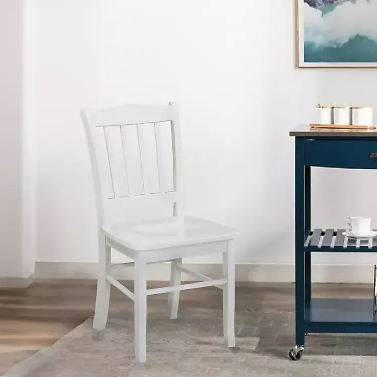 Dining Chairs-Kirklands Home Cream Wood Shaker Dining Chairs, Set of 2 White