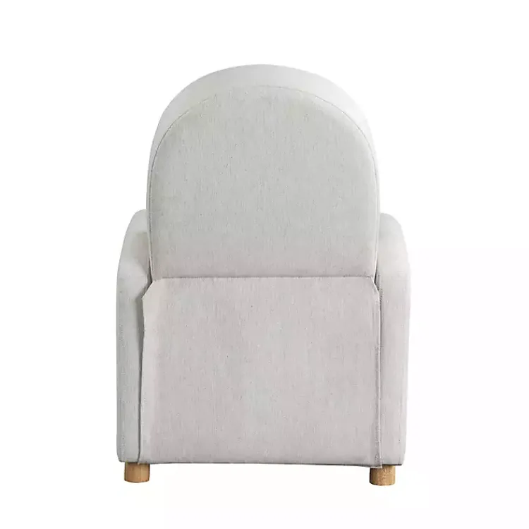 Accent Chairs-Kirklands Home Rounded Push Back Recliner Ivory
