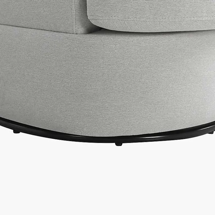 Accent Chairs-Kirklands Home Ivory Elmhurst Swivel Accent Chair White