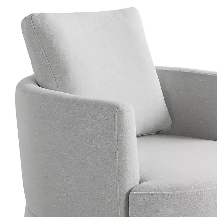 Accent Chairs-Kirklands Home Ivory Elmhurst Swivel Accent Chair White
