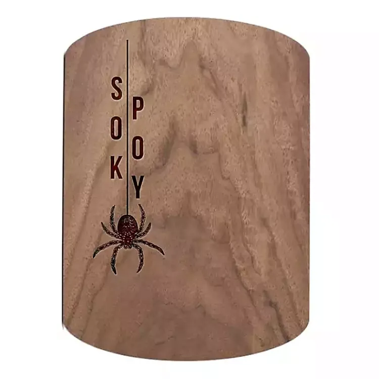 Serving & Entertaining-Kirklands Home Spooky Spider Walnut Halloween Cutting Board Brown