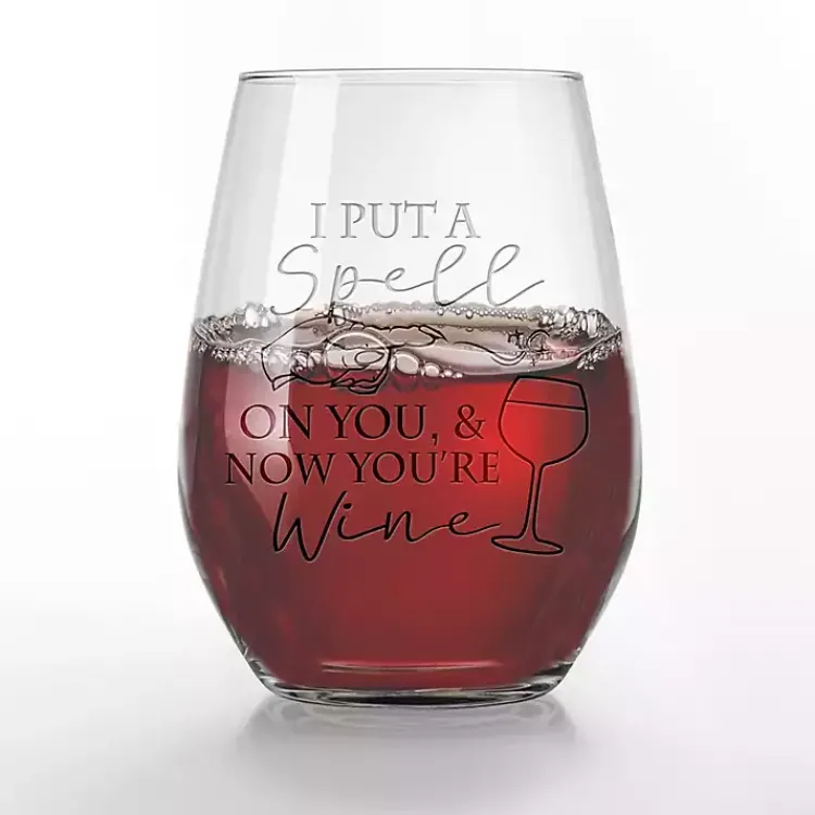 Glassware & Drinkware-Kirklands Home I Put a Spell On You Halloween Glasses, Set of 2 Clear