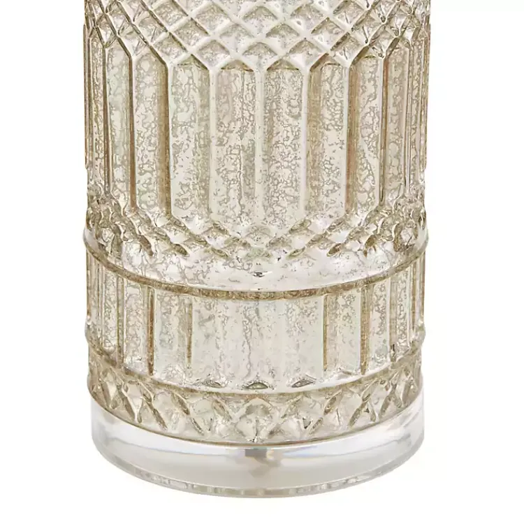 Table Lamps-Kirklands Home Antique Textured Glass Luxuria Table Lamp Silver