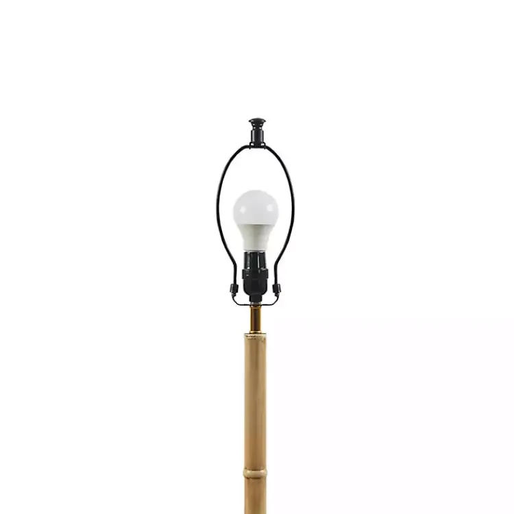 Floor Lamps-Kirklands Home Nassau Bamboo Martha Stewart Floor Lamp Black
