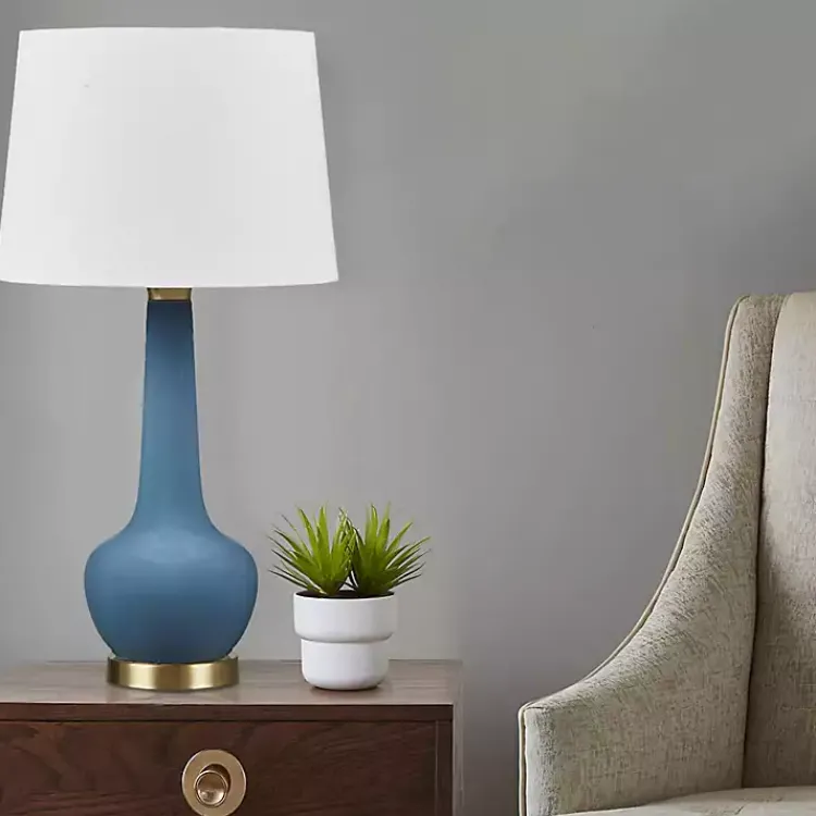 Table Lamps-Kirklands Home Ceramic Zazie Table Lamp Blue