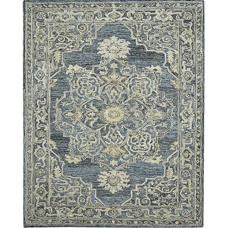 Area Rugs-Kirklands Home Nucia Denim Hand-Tufted Area Rug, 5x7 Blue