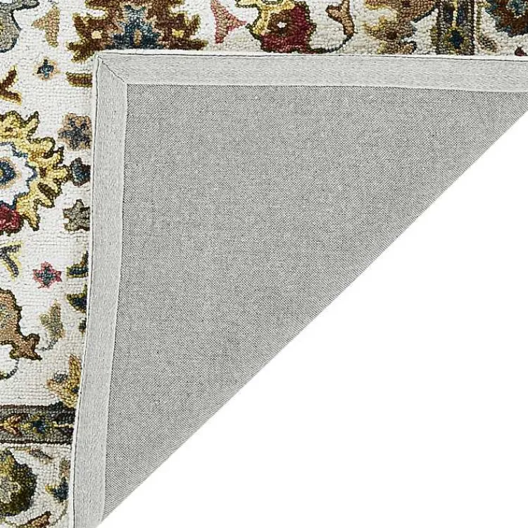 Area Rugs-Kirklands Home Jackson Ivory Hand-Tufted Area Rug, 5x7