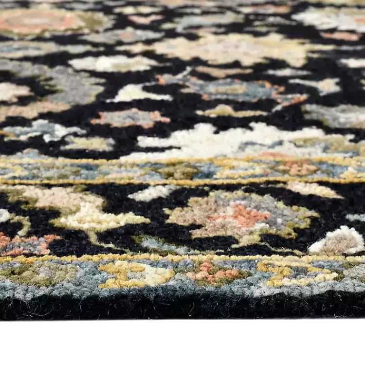 Area Rugs-Kirklands Home Jackson Black Hand-Tufted Area Rug, 5x7