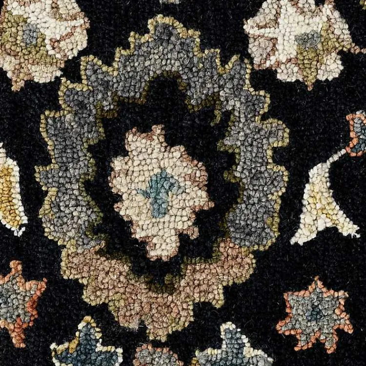 Area Rugs-Kirklands Home Jackson Black Hand-Tufted Area Rug, 5x7