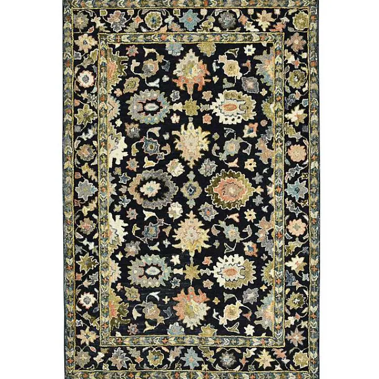 Area Rugs-Kirklands Home Jackson Black Hand-Tufted Area Rug, 8x10