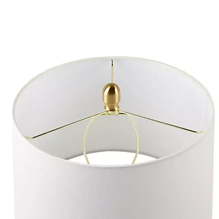 Table Lamps-Kirklands Home Amber Faceted Glass Table Lamp Brown