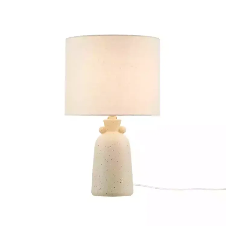 Table Lamps-Kirklands Home Cream Speckled Ceramic Table Lamp White