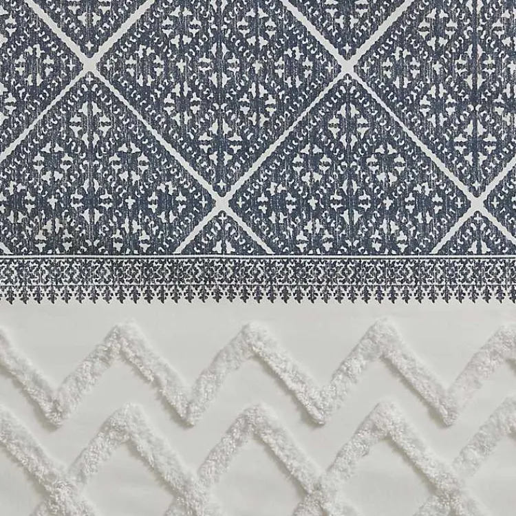 Curtains & Drapes-Kirklands Home Mila Horizontal Stripe Curtain Panel, 84 in. Blue