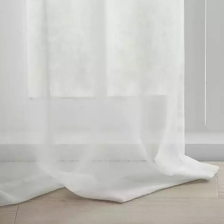 Curtains & Drapes-Kirklands Home Rosette Tab Top Curtain Panel, 84 in. White