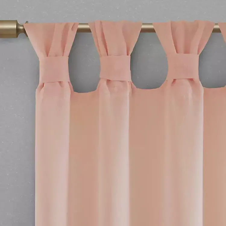 Curtains & Drapes-Kirklands Home Rosette Tab Top Curtain Panel, 95 in. Pink