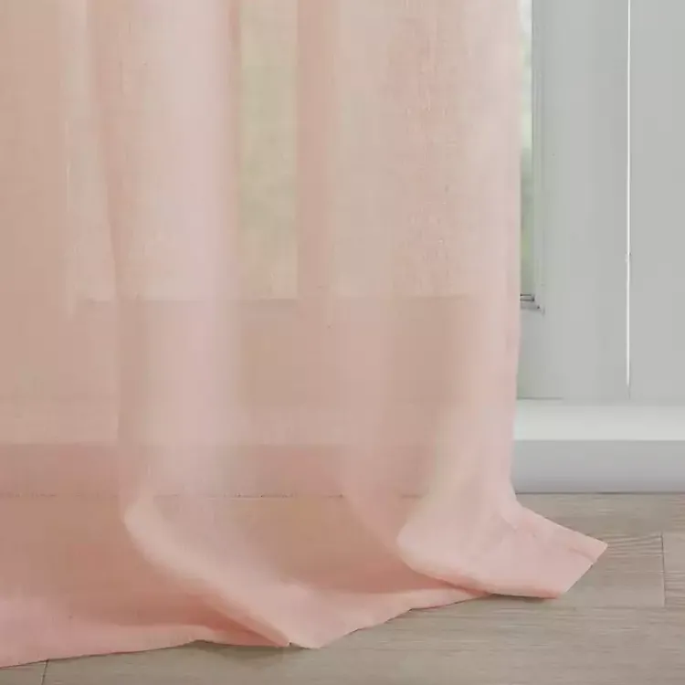 Curtains & Drapes-Kirklands Home Rosette Tab Top Curtain Panel, 95 in. Pink