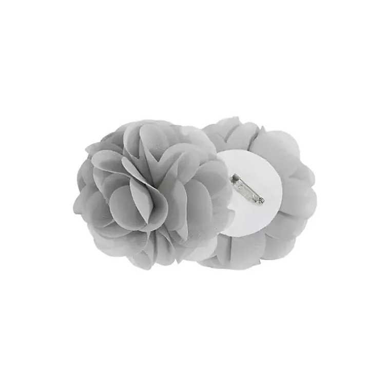 Curtains & Drapes-Kirklands Home Gray Rosette Tab Top Curtain Panel, 84 in. Grayr