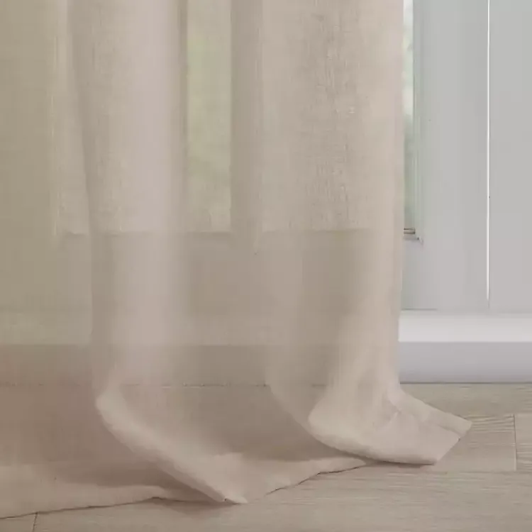 Curtains & Drapes-Kirklands Home Rosette Tab Top Curtain Panel, 84 in. Ivory