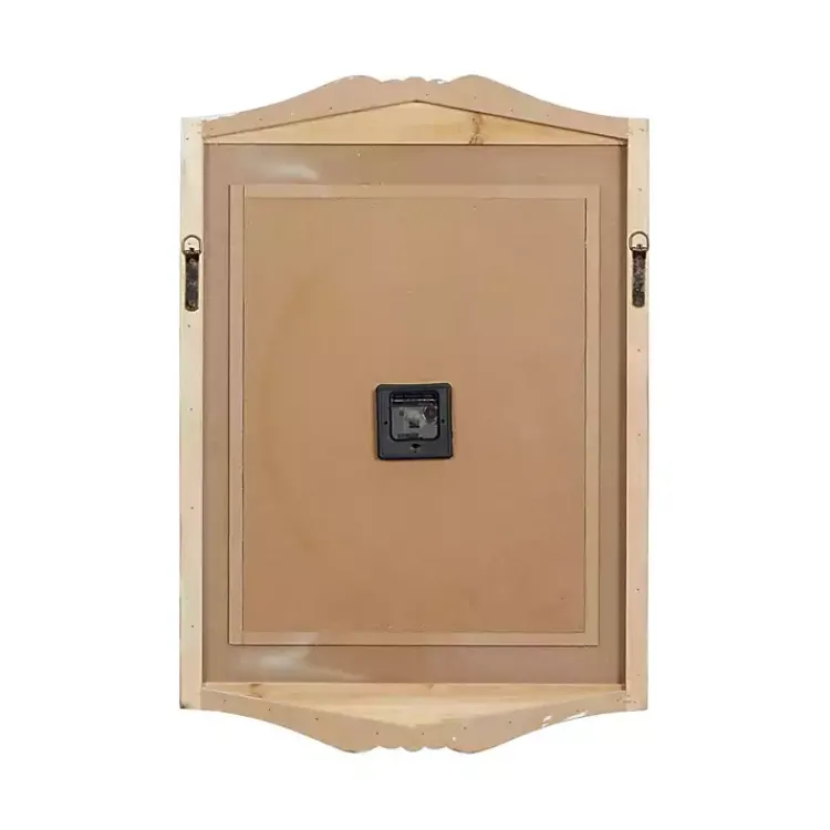 Clocks-Kirklands Home Distressed White Wood Scroll Wall Clock