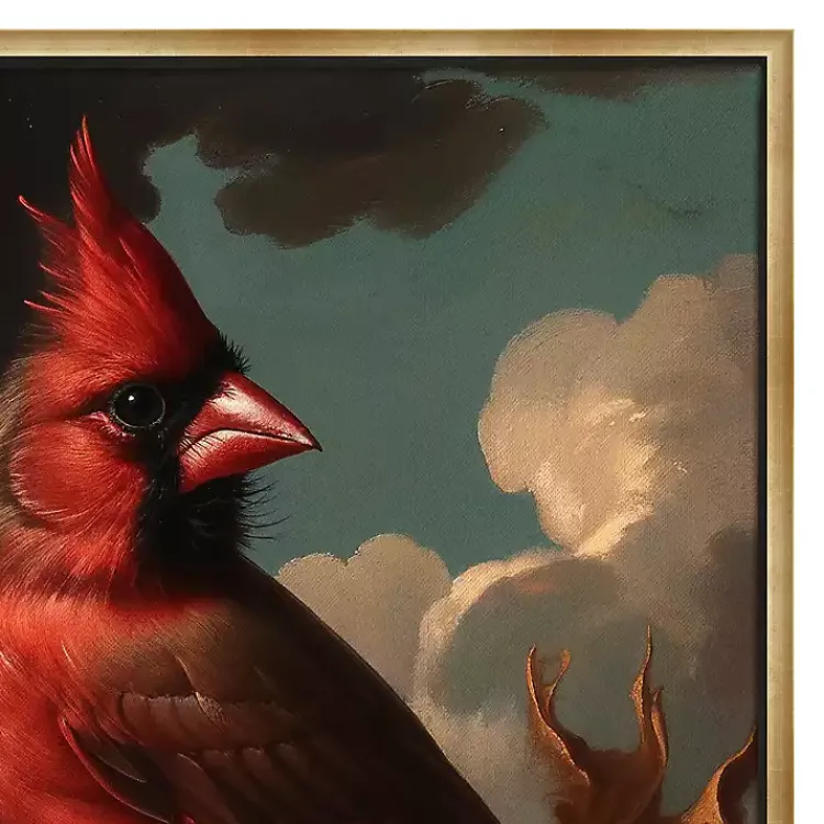 Canvas Art-Kirklands Home Cardinal Floral Dutch Framed Canvas Art Print