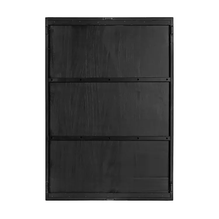 Wall Plaques-Kirklands Home Black and Natural Wood Botanical Wall Plaque