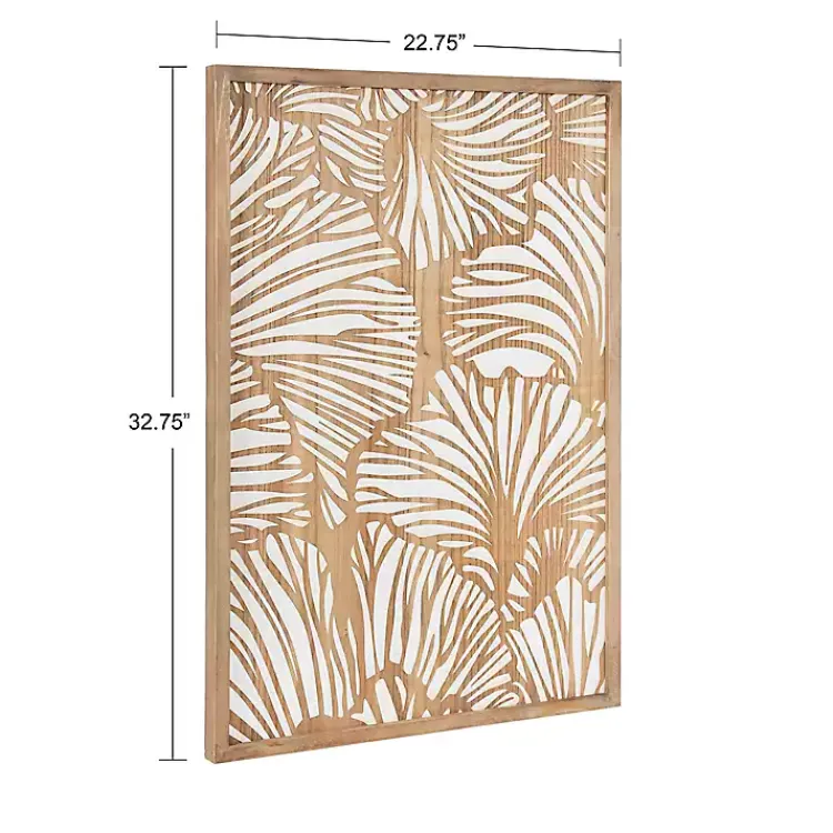 Wall Plaques-Kirklands Home White and Rustic Wood Botanical Wall Plaque