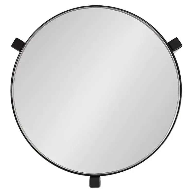 Accent & End Tables-Kirklands Home Metal Mirrored Tabletop Aguilar Drink Table Black