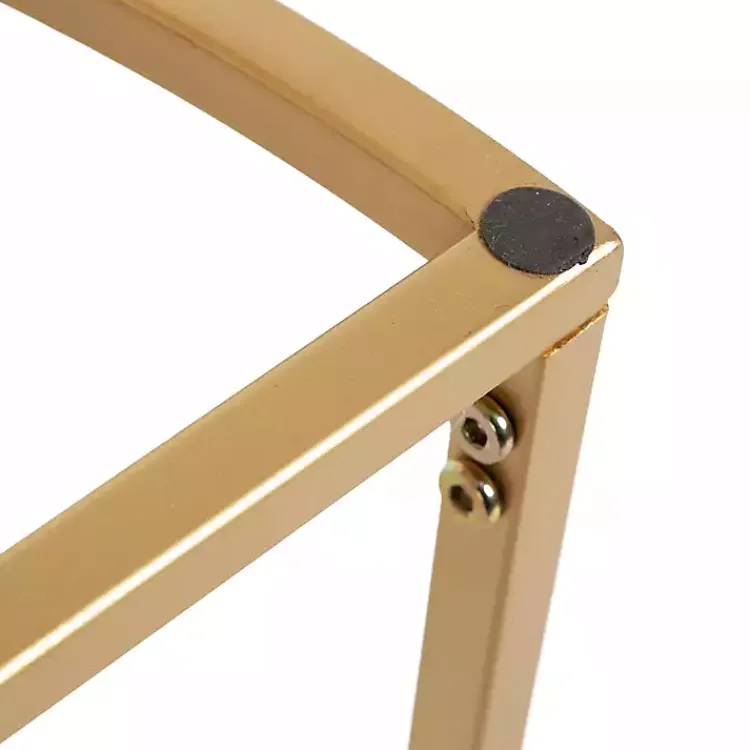 Accent & End Tables-Kirklands Home & Gold Half Moon Dorrah Accent Table White